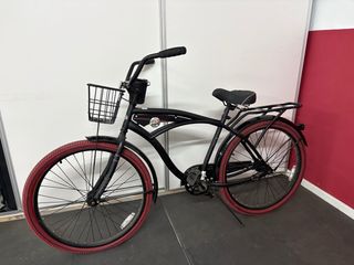 Bicicleta Cruiser Negra con Canasta
