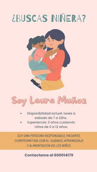 Cuidadora y Niñera✨️