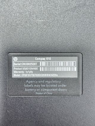 Lote 2 HP Compaq 610 per parti