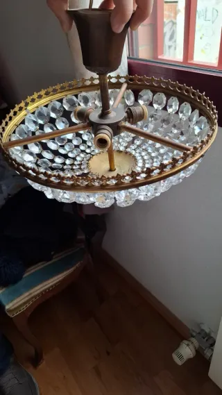 Lámpara de cristal de roca