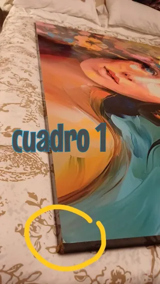 Cuadro Mujer Flores Leroy Merlin