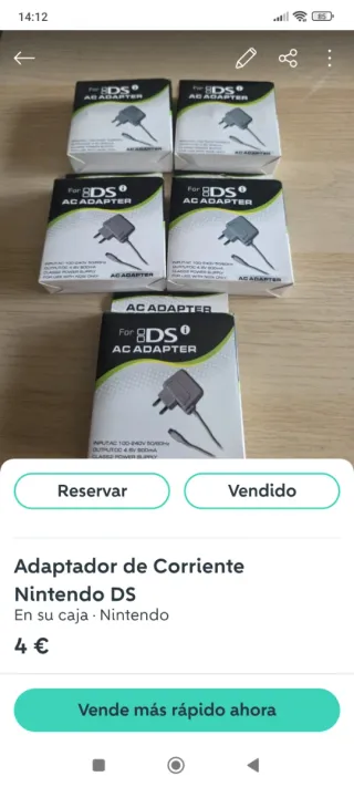 Adaptador Corriente Nintendo DS