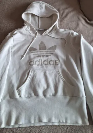 Sudadera Adidas blanca. Talla M