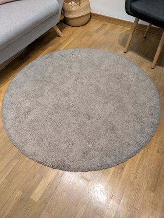 Alfombra redonda gris