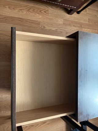 Cajonera 2 cajones madera oscura