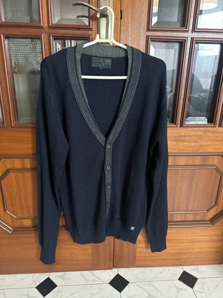 Cárdigan azul talla L