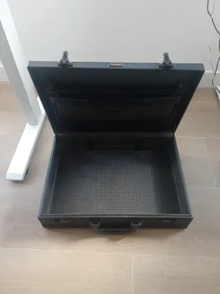 Maletín LINOA Negro Portadocumentos Rígido, Nuevo