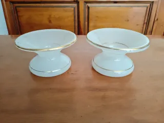 Pareja de jardineras vidrio opalino s.XIX