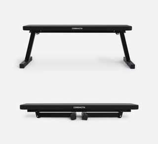 Banco de musculación + mancuernas y cinta de 10kg.