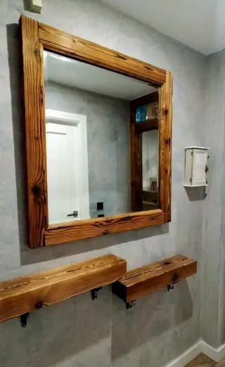 Conjunto entrada madera maciza