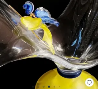 MURANO Centro de mesa Murano cristal y metal