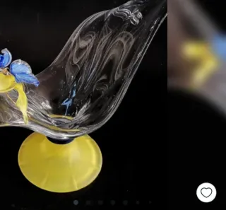 MURANO Centro de mesa Murano cristal y metal