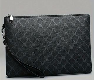 Pochette nera con fantasia