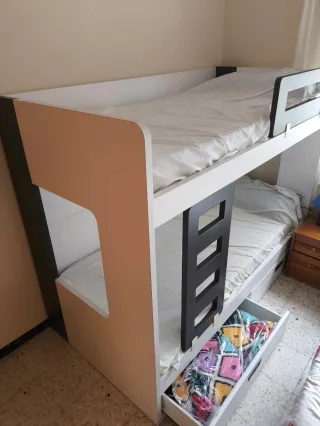 Litera 90x190 con 2 cajones