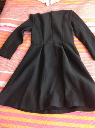 Vestido negro Zara Talla S. Algodon- elastano