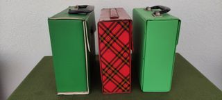 Lotto 3 valigette porta dischi vinili 45 giri