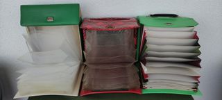 Lotto 3 valigette porta dischi vinili 45 giri