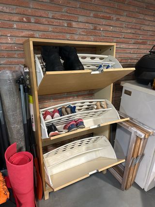 Zapatero de madera 3 cajones