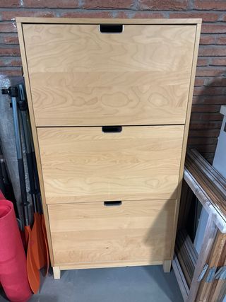 Zapatero de madera 3 cajones
