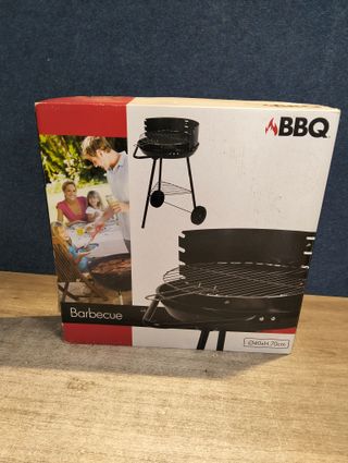 Barbacoa Redonda Carbon Negra Portatil Barbacoa Carbon Negra 40x45xh70cm,