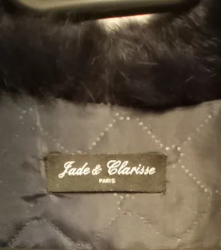 Chaleco de piel de conejo negro