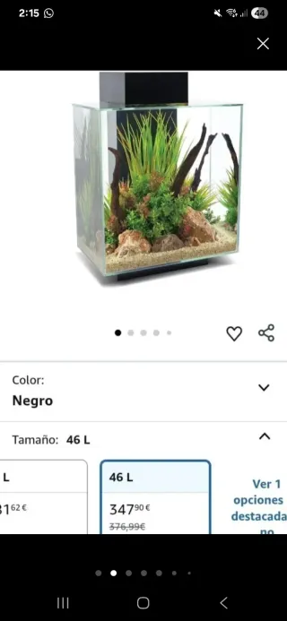 Acuario Fluval Edge 46L Pecera