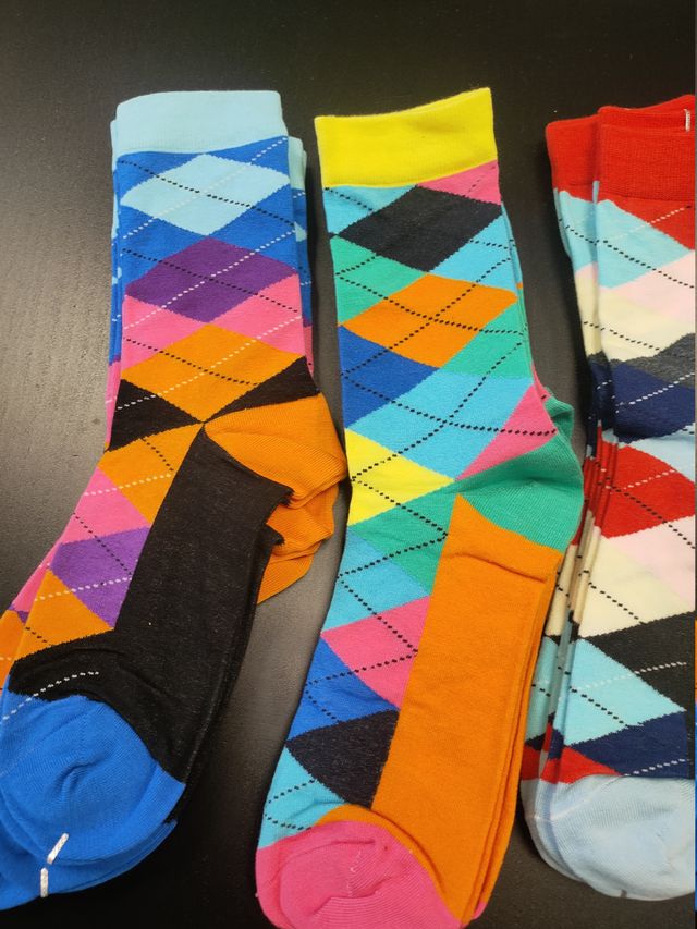 15 Pares Calcetines Fantasía Colores Nuevos