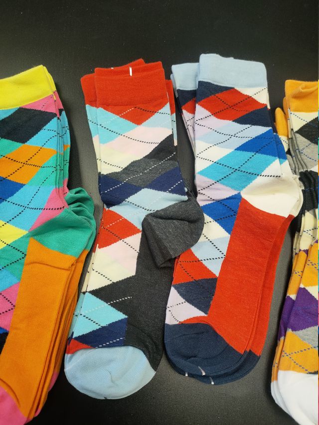 15 Pares Calcetines Fantasía Colores Nuevos