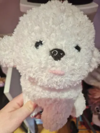 Peluche perro blanco