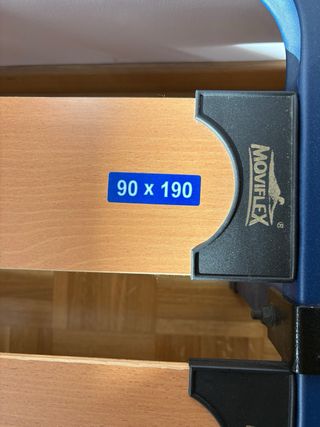 Somier Moviflex Madera y Metal Azul 90x190