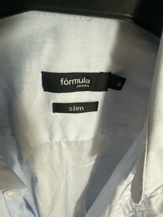 Camisa azul slim Formule Talla M