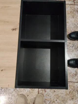 Mesita de salón madera y negro