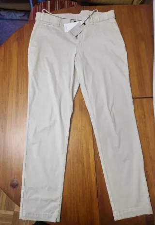 Pantalón Mango Beige Talla 44
