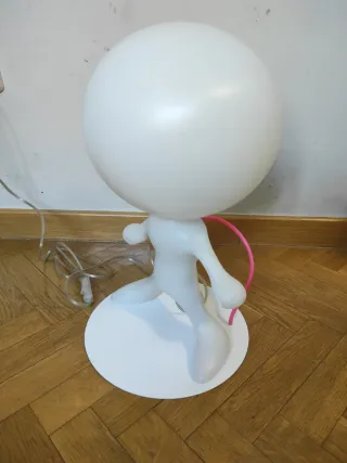 Lámpara Spacewalker Jr. blanca y rosa