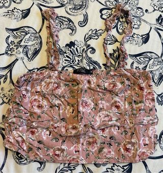 Crop top rosa floral STYLE talla M
