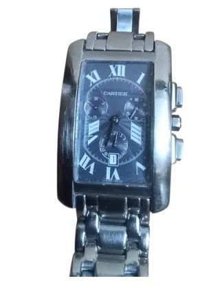 Vendo Reloj Cartier Hombre Plata Negro