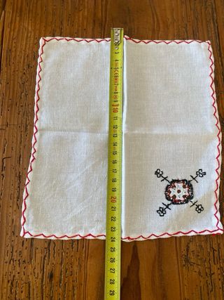 5 Guardanapos Linho Bordados