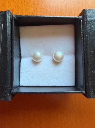 Conjunto 2 pares pendientes perlas cultivadas