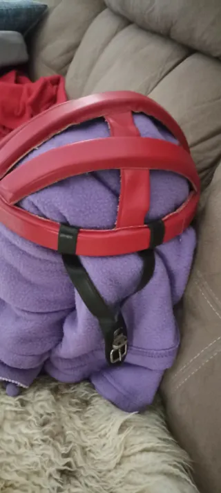 Casco vintage bici da corsa rosso