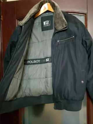 Giubbotto uomo POLBOT nero con pelliccia