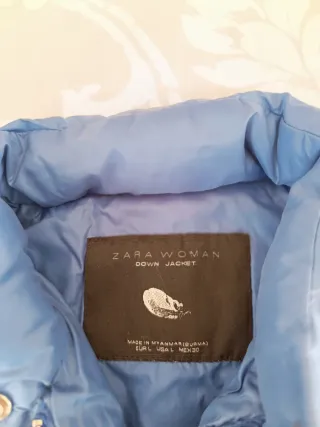 Plumas ligero Zara mujer azul
