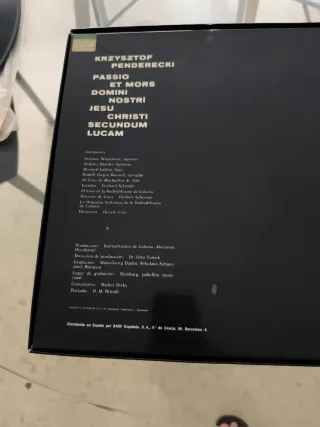 Vinilo Krzysztof Penderecki Passio