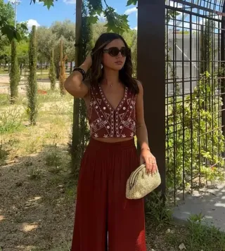 Chaleco bordado estilo Zara [S]