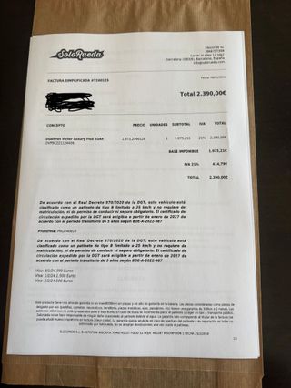 Patinete Eléctrico Dualtron Victor Luxury