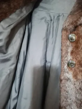 Abrigo de piel vintage marrón