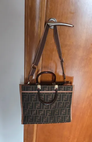Borsa Fendi Beige e Marrone