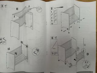 Cuna blanca con osito y corazón