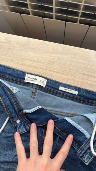 Pull and Bear Pantalón Corto Vaquero Azul