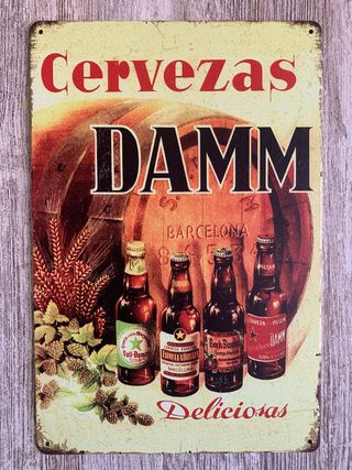 Cartello di birra Damm Deliziose