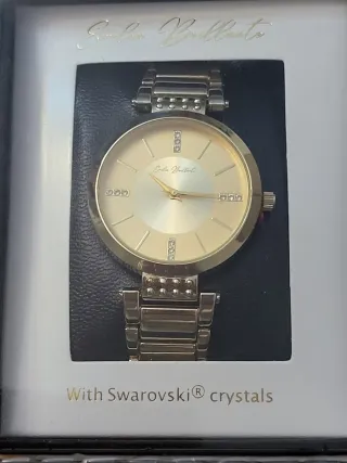 Reloj Emilia Brillan Mujer Dorado Cristales